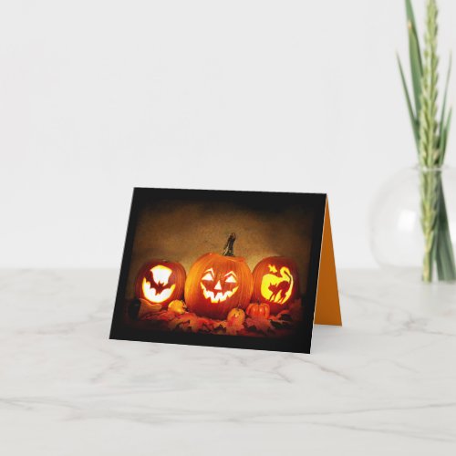 Halloween Carved Pumpkins Card