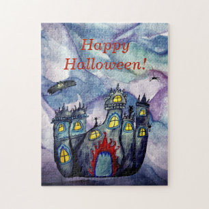 Halloween Castle Puzzle with Gift Box