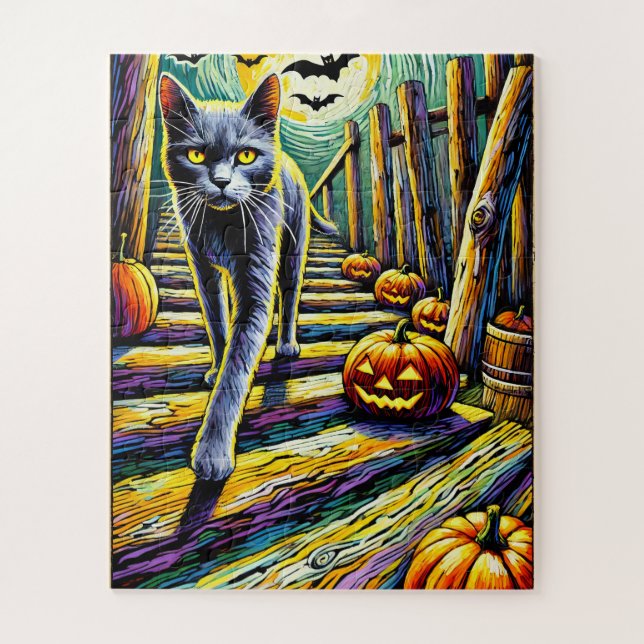 Halloween Cat 50 Piece Kids Puzzle (Vertical)