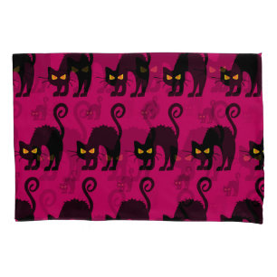 Halloween Cat: Abstract Seamless Pattern Pillow Case