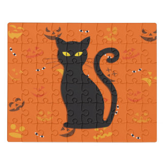 Halloween Cat Acrylic Jigsaw Puzzle
