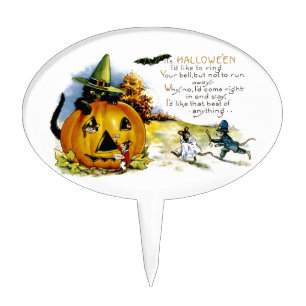 Halloween Cat and Mouse Cake Topper