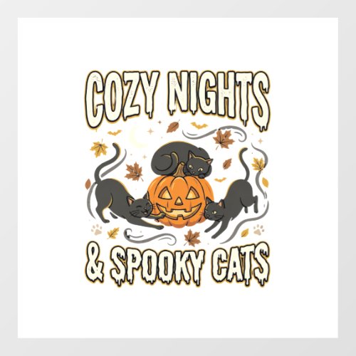 Halloween Cat Autumn Magic Floor Decals