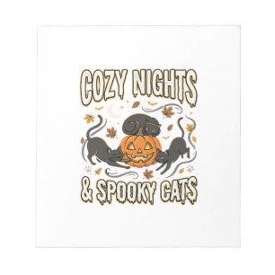 Halloween Cat Autumn Magic Notepad