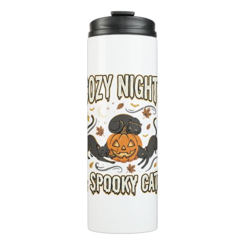Halloween Cat Autumn Magic Thermal Tumbler