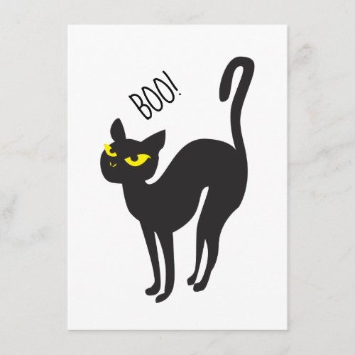 Halloween Cat Black Boo Trendy Design Enclosure Card