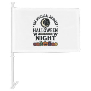 Halloween Cat Black Cats Pumpkins Vintage Funny_1 Car Flag
