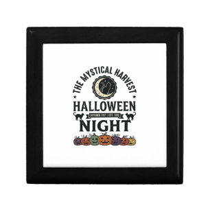 Halloween Cat Black Cats Pumpkins Vintage Funny_1 Gift Box
