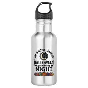 Halloween Cat Black Cats Pumpkins Vintage Funny_1 Stainless Steel Water Bottle