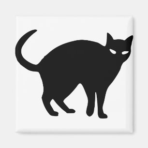 Halloween Cat Black Spooky Angry Tail Pet Animal Magnet