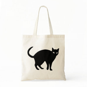 Halloween Cat Black Spooky Angry Tail Pet Animal Tote Bag