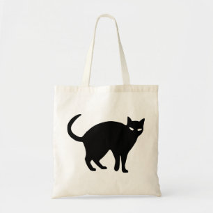 Halloween Cat Black Spooky Angry Tail Pet Animal Tote Bag