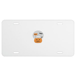 Halloween Cat Boo Illustration Classic T-Shirt License Plate