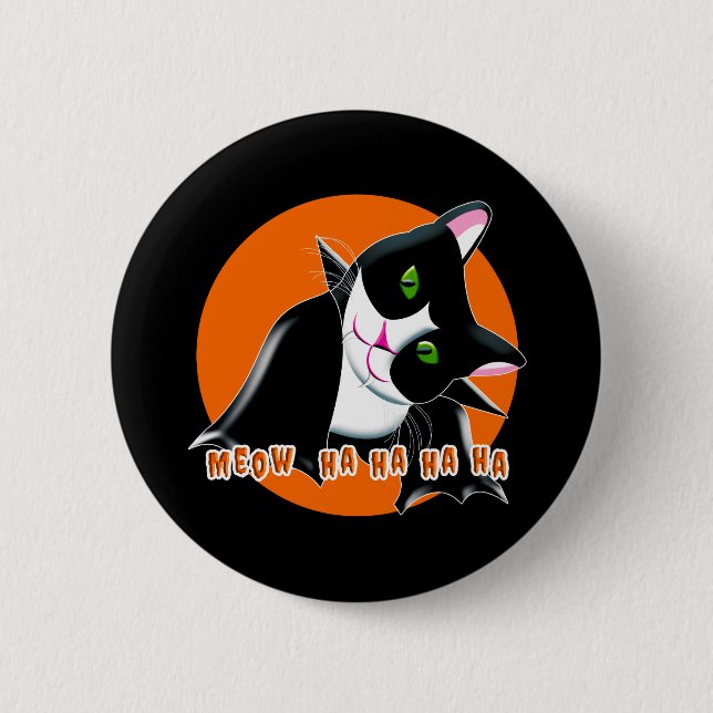 Halloween Cat Button (Front)