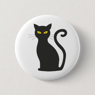 Halloween cat button