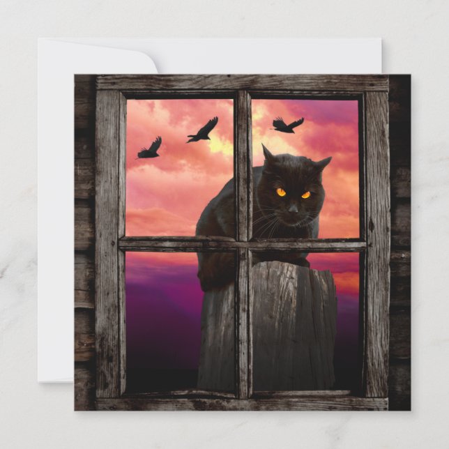Halloween Cat Card (Front)