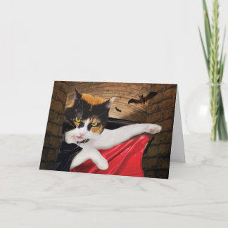 Halloween Cat Card Funny Cute Adorable Best
