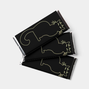 Halloween Cat Chocolate Personalized Hershey Bar Favors