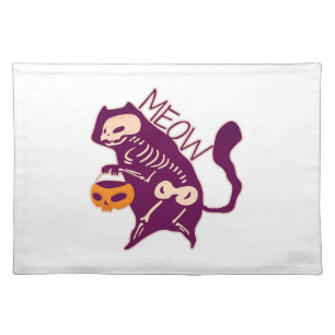 Halloween Cat                    Cloth Placemat