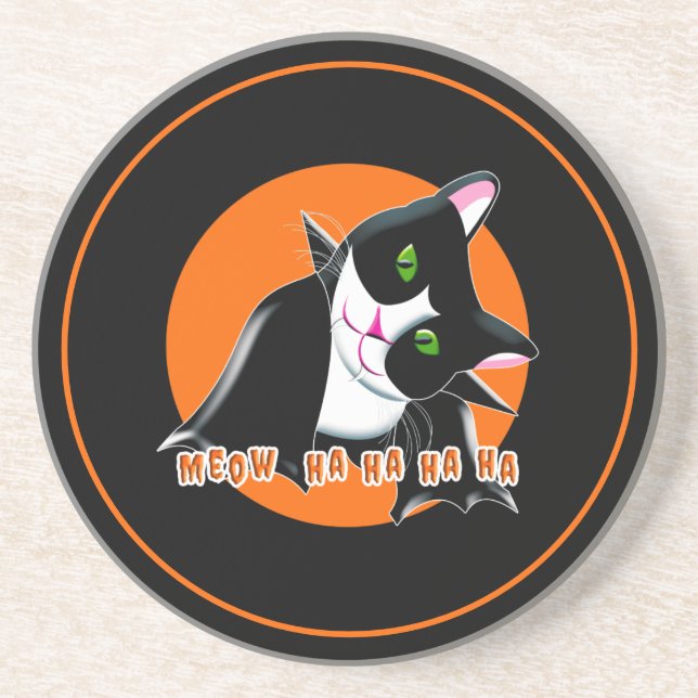 Halloween Cat Coaster (Front)