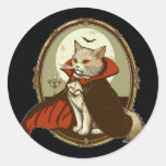 Halloween Cat, Count Catula Classic Round Sticker