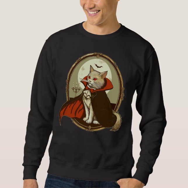 Halloween Cat, Count Catula Sweatshirt (Front)