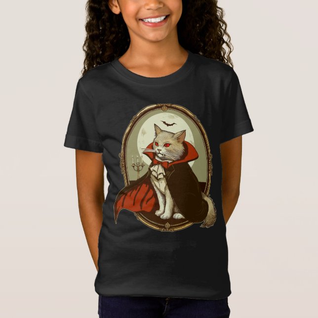 Halloween Cat, Count Catula T-Shirt (Front)