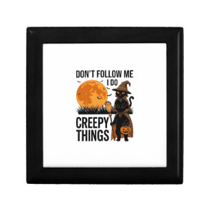 Halloween Cat Creepy Things Funny Witch_1 Gift Box