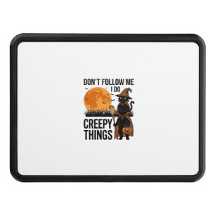 Halloween Cat Creepy Things Funny Witch_1 Hitch Cover
