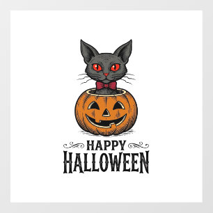 Halloween Cat Cute Pumpkin Vintage Spooky_1 Window Cling