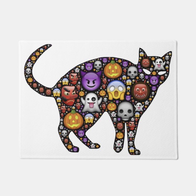 HALLOWEEN CAT DOORMAT (Front)