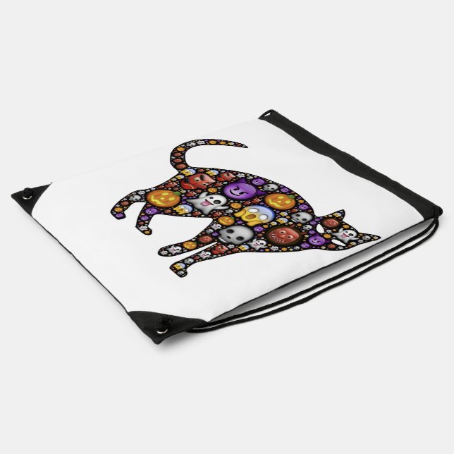 HALLOWEEN CAT DRAWSTRING BAG (Side)