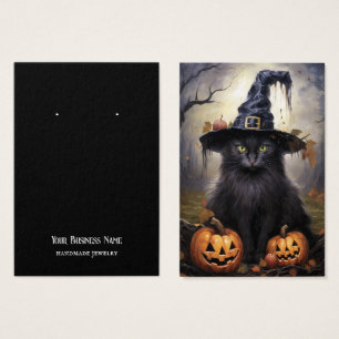 Halloween Cat Earring Display Card