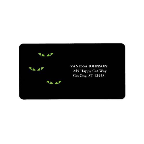 Halloween Cat Eyes Creepy Return Address Labels