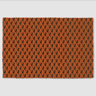 halloween cat fiber doormat