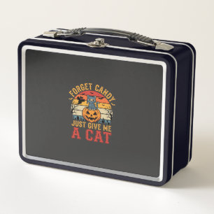 Halloween Cat Forget Candy Give Me A Cat_1 Metal Lunch Box