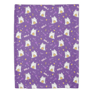 Halloween Cat Ghost Duvet Cover