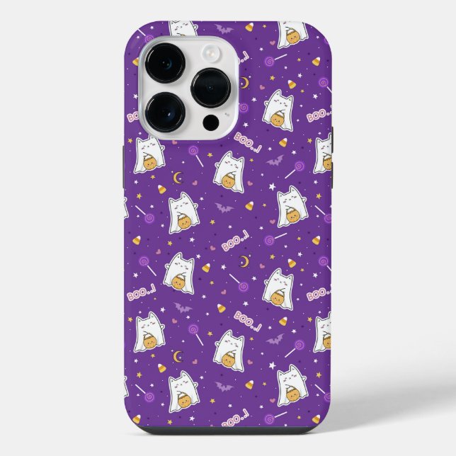 Halloween Cat Ghost  Iphone Case (Back)
