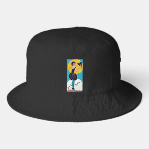 Halloween Cat Girl and Black Cat Bucket Hat