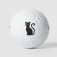 Halloween cat golf balls