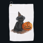 halloween cat                golf towel<br><div class="desc">halloween cat</div>