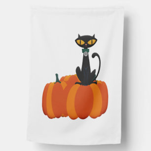 Halloween Cat House Flag
