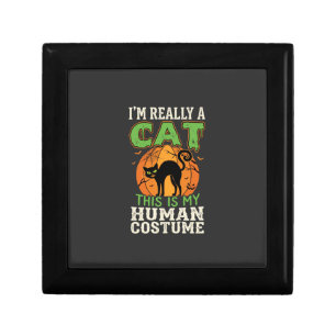 Halloween Cat Human Costume Funny Design Gift Box