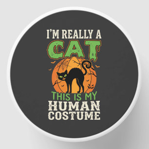 Halloween Cat Human Costume Funny Design Mini Candle Favors