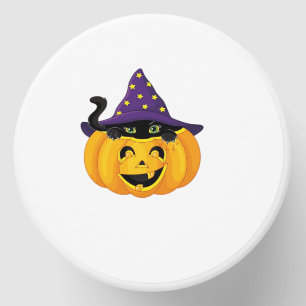Halloween Cat in Pumpkin � Cute Black Kitten Stick Mini Candle Favors