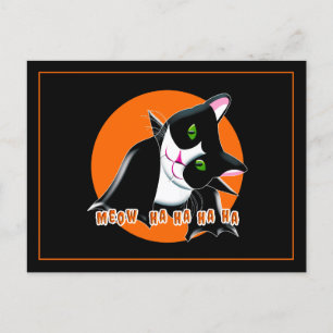 Halloween Cat Invitation Postcard