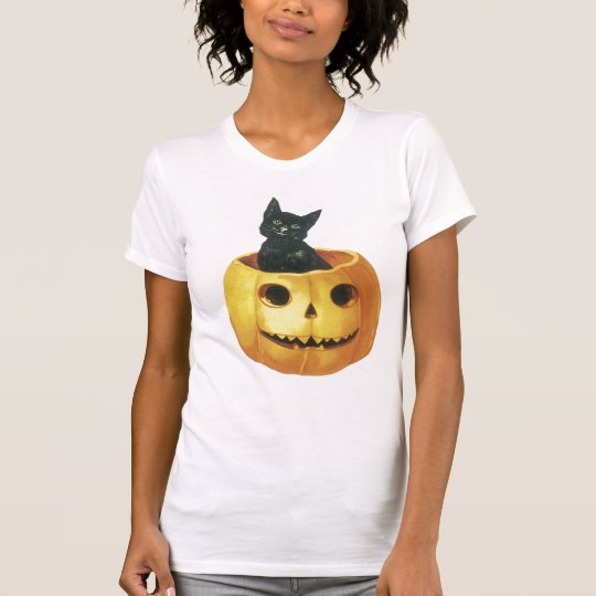Halloween Cat & Jack-o-Lantern T-Shirt