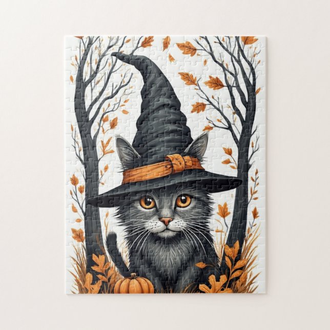 Halloween Cat  Jigsaw Puzzle (Vertical)