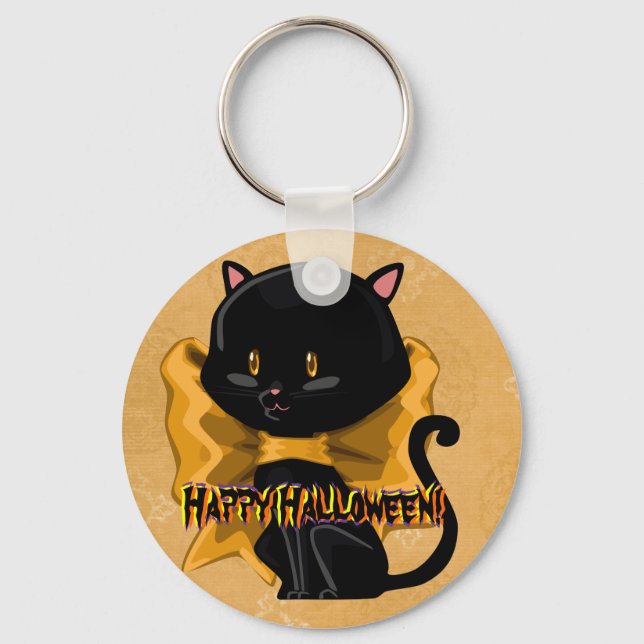 Halloween Cat Keychain (Front)