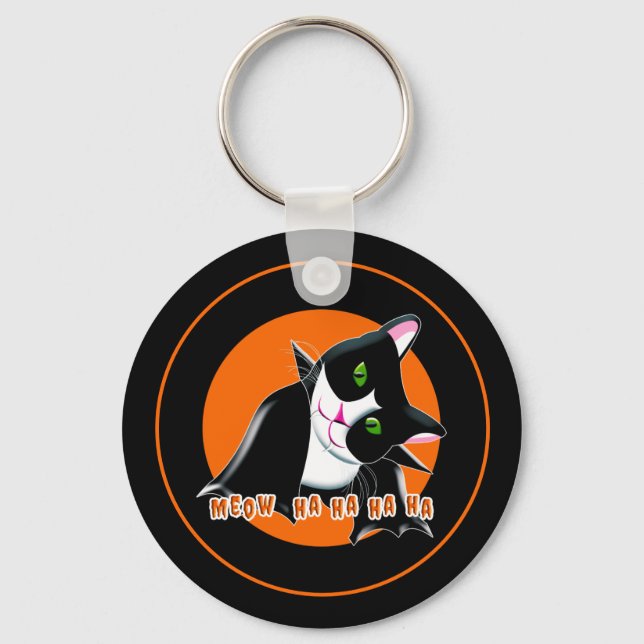 Halloween Cat Keychain (Front)